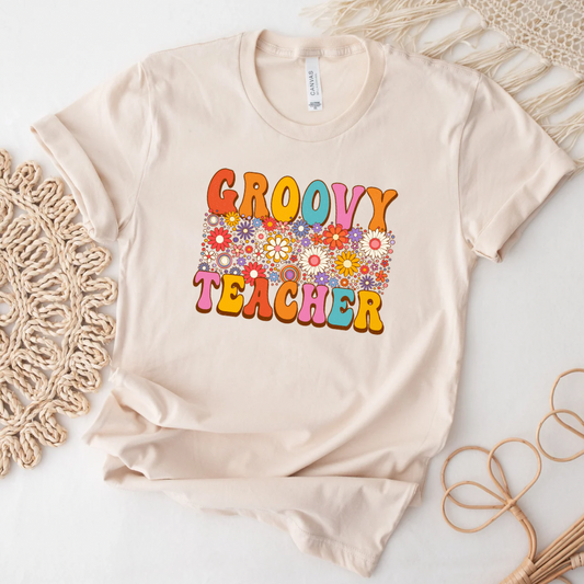 Groovy Teacher Unisex Graphic Tee