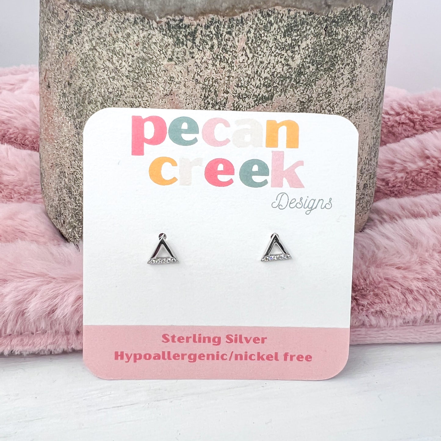 Triangle Cubic Zirconia Earrings