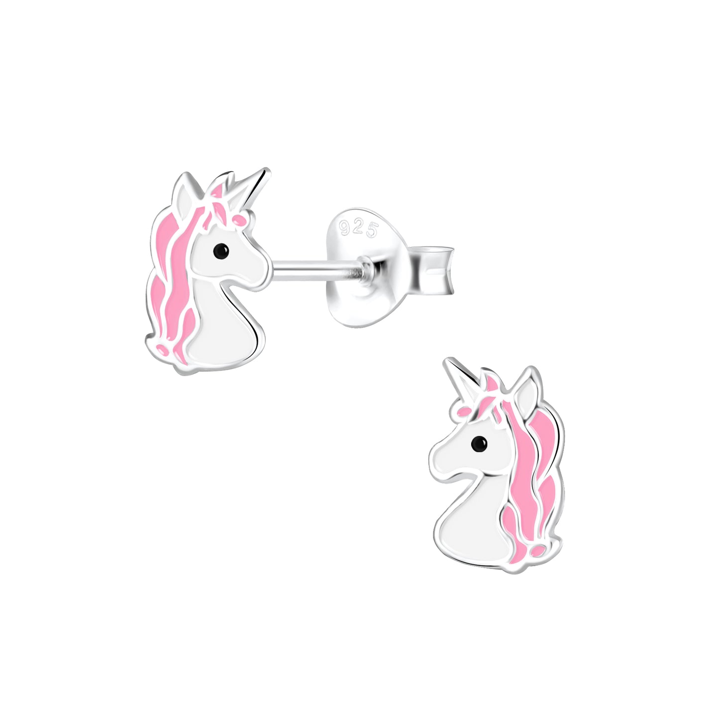 Pink Unicorn Sterling Earrings