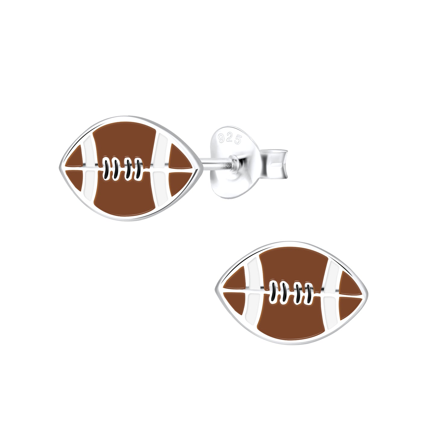 Football Sterling Earrings