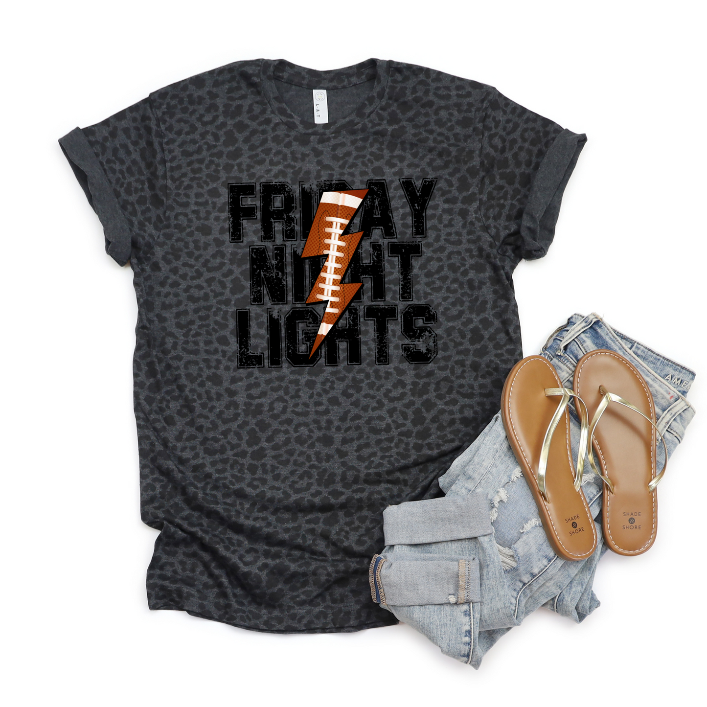 Friday Night Lights Lightning Bolt Football Tshirt