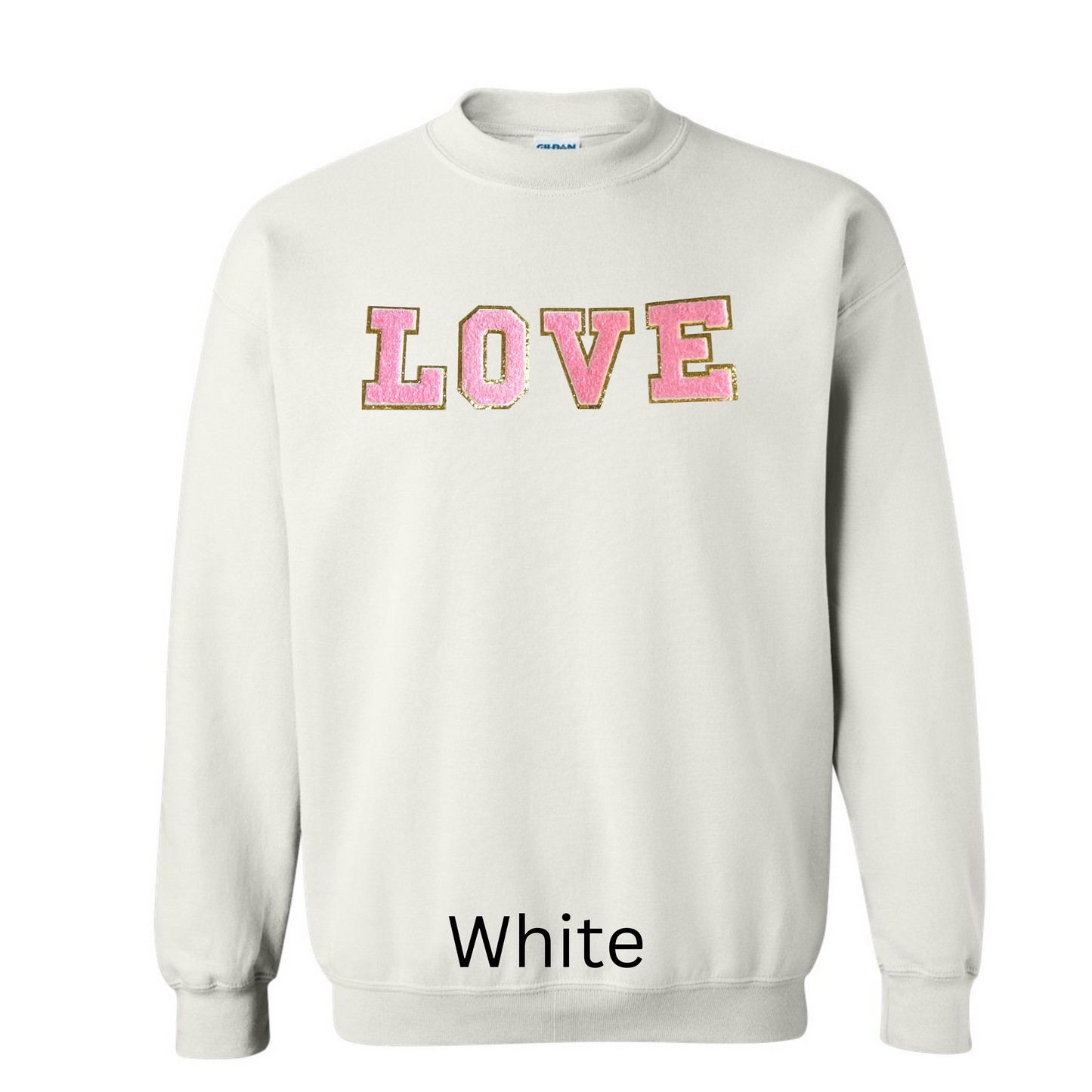 Chenille Letter Love Sweatshirt