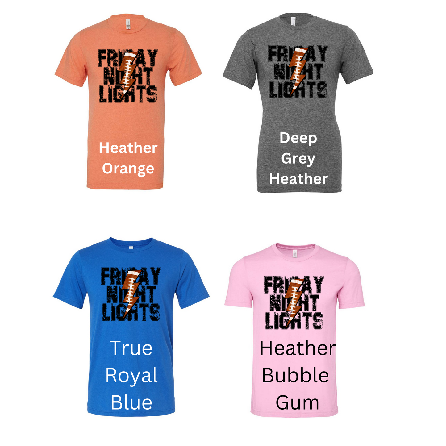 Friday Night Lights Lightning Bolt Football Tshirt