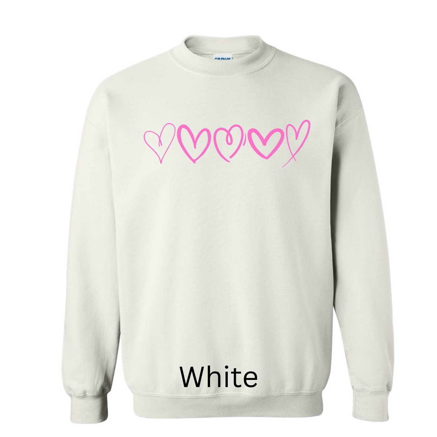 Pink Hearts Sweatshirt