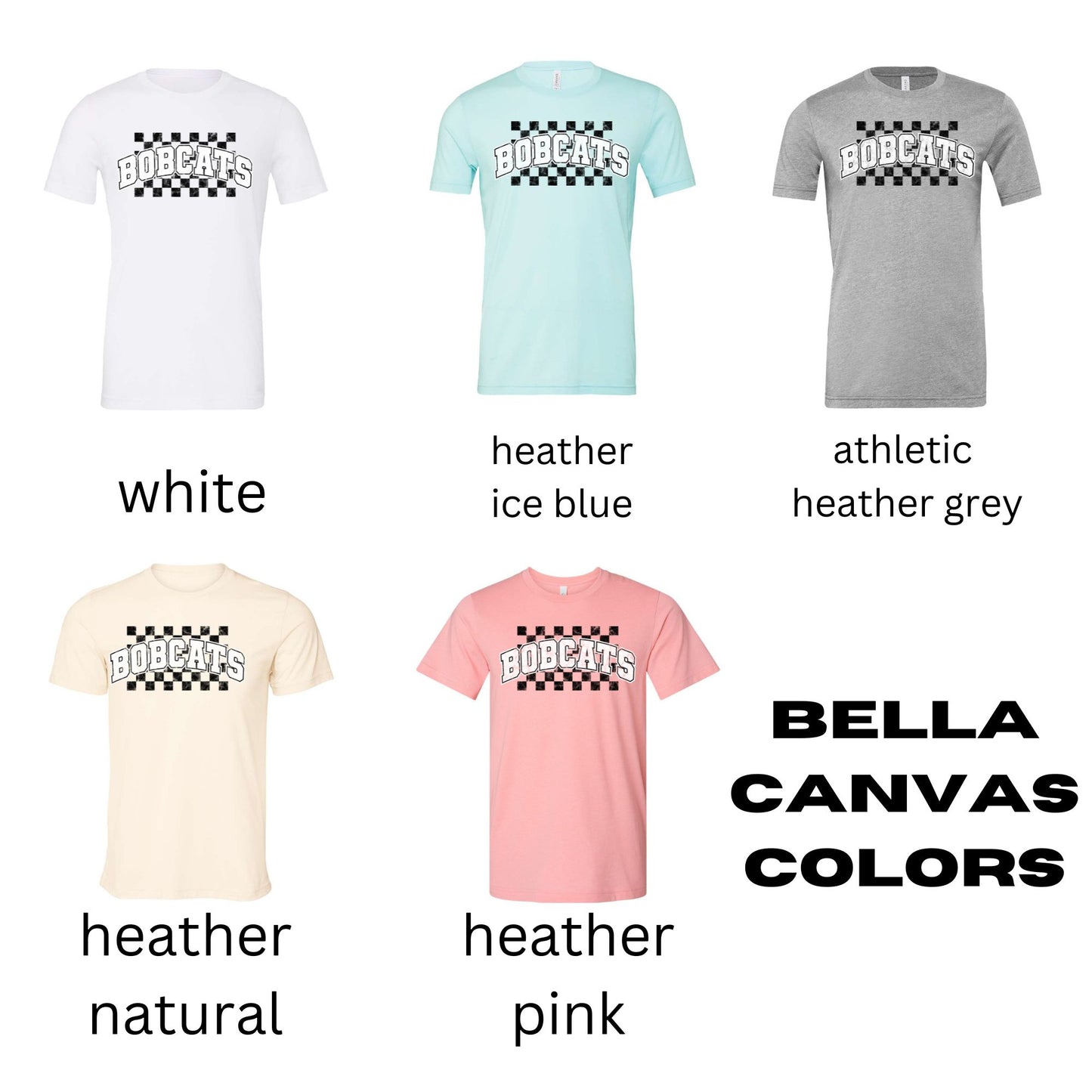 Bobcats with Checkered Background Tshirt