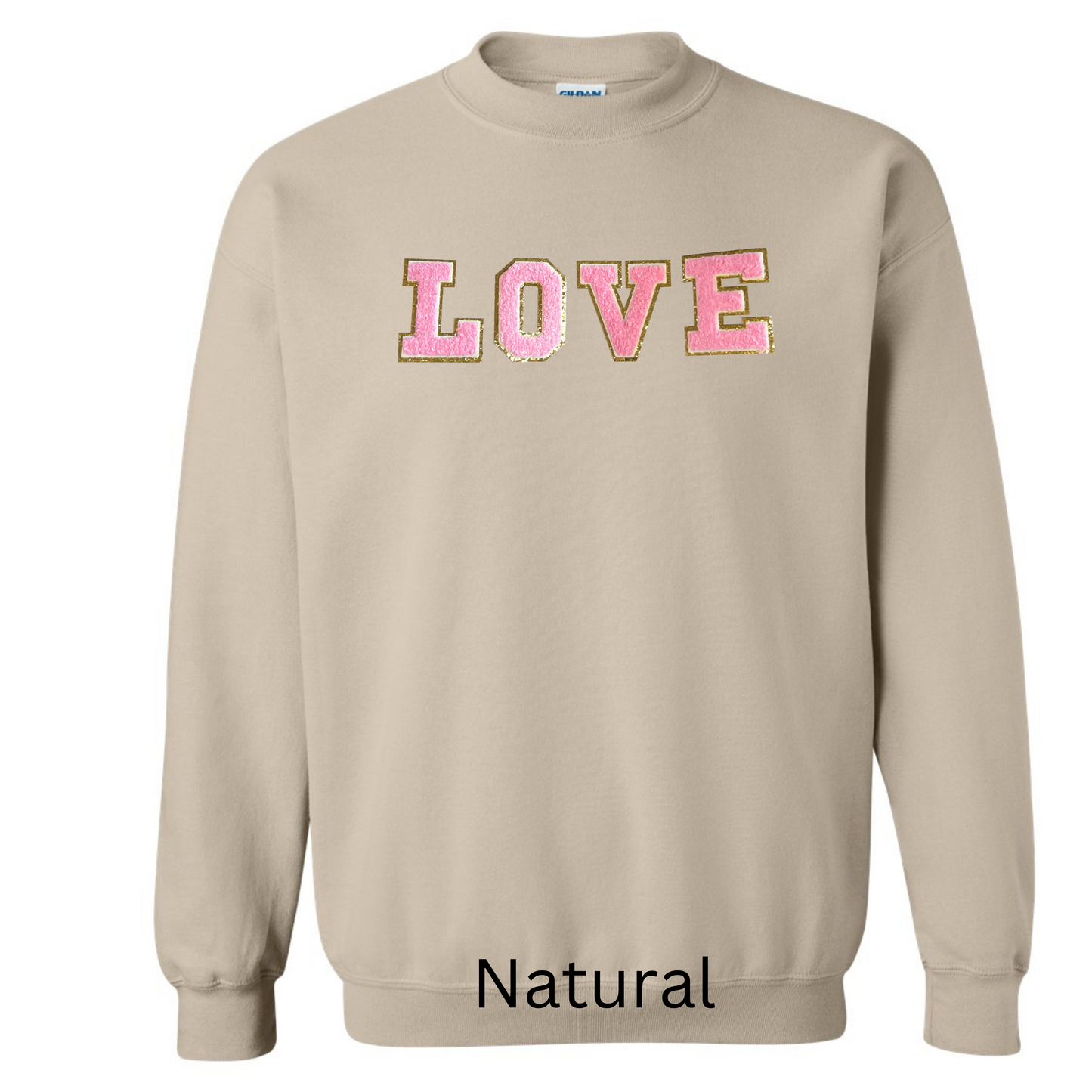 Chenille Letter Love Sweatshirt