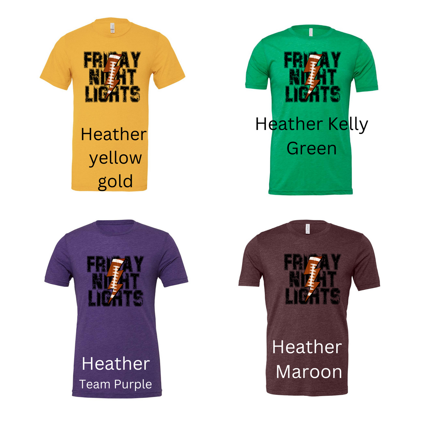 Friday Night Lights Lightning Bolt Football Tshirt