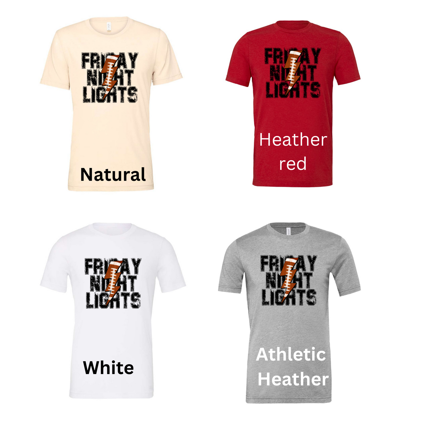 Friday Night Lights Lightning Bolt Football Tshirt