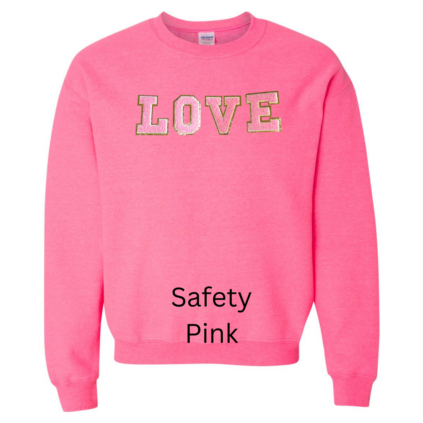 Chenille Letter Love Sweatshirt