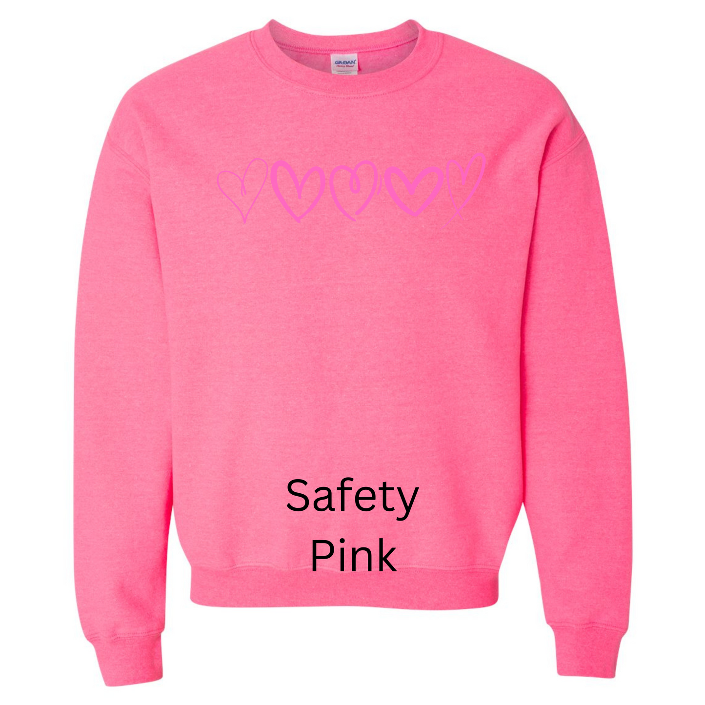 Pink Hearts Sweatshirt