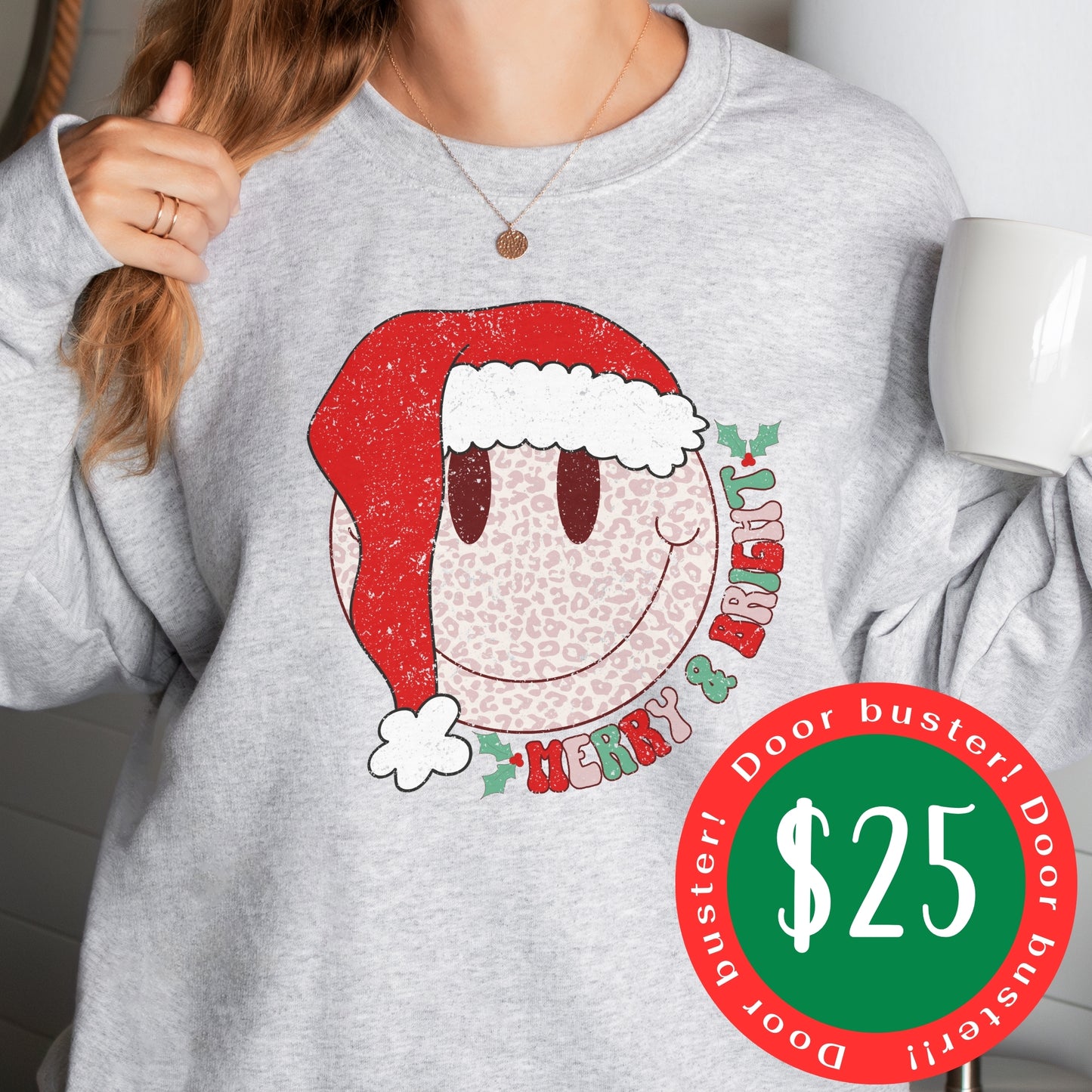 Smiley Face Sweatshirt Black Friday Doorbuster