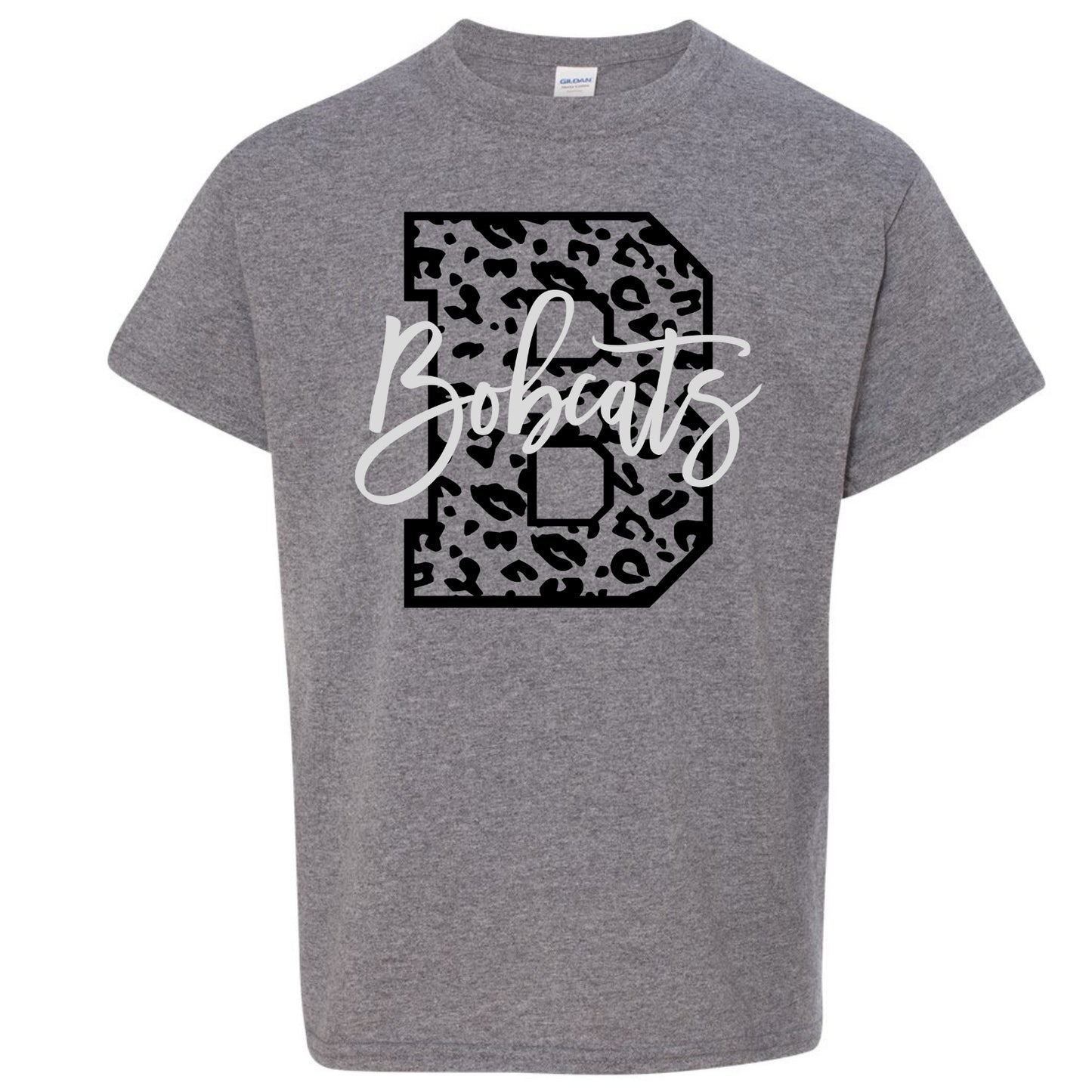Bobcats Cheetah Print Letter B tshirt