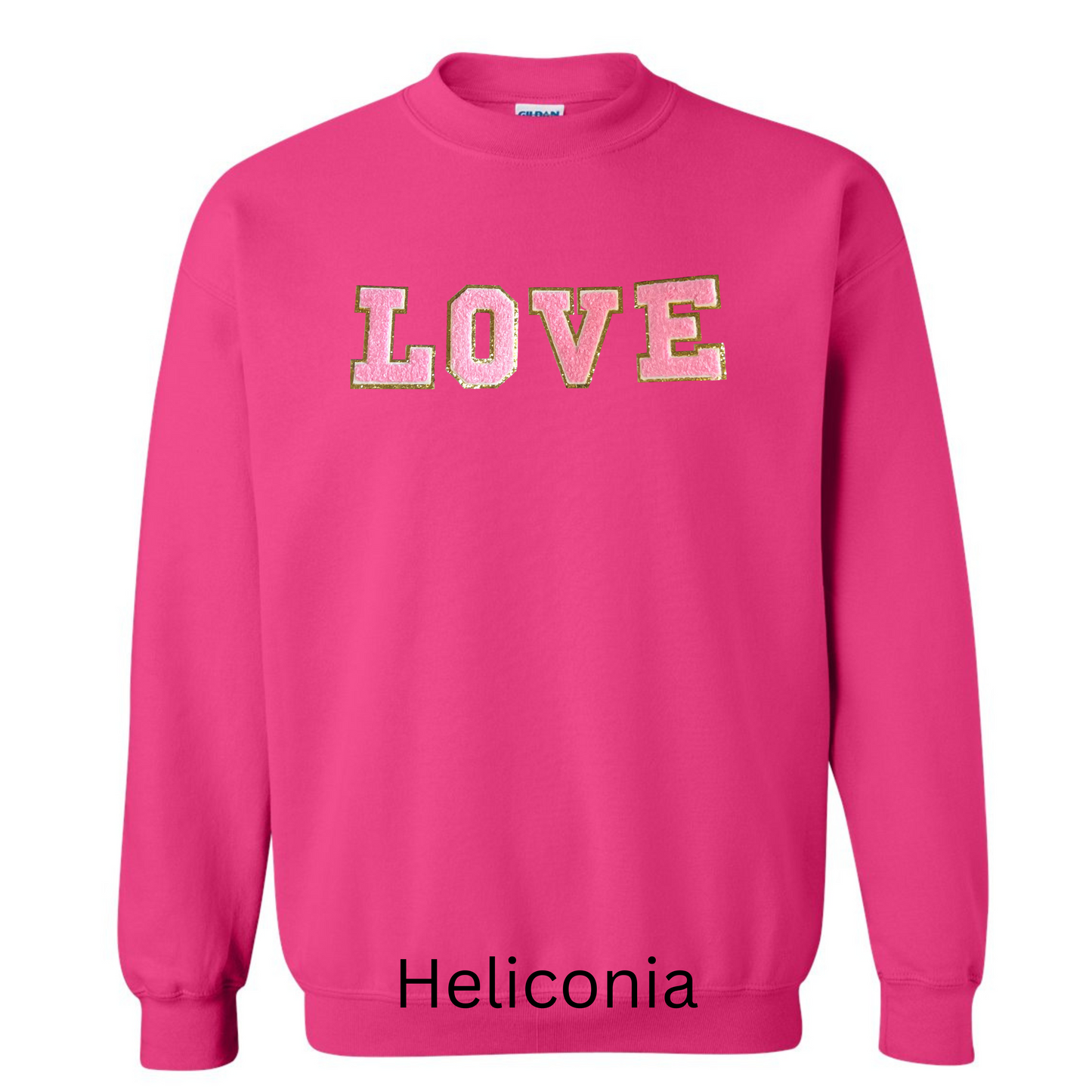 Chenille Letter Love Sweatshirt