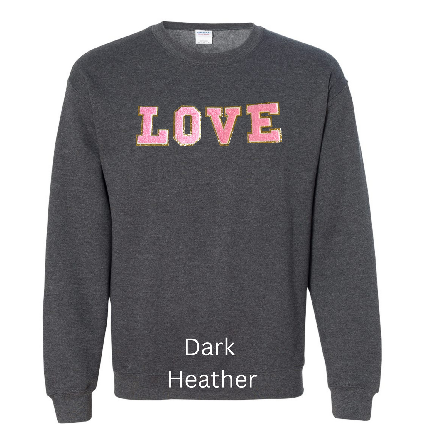 Chenille Letter Love Sweatshirt
