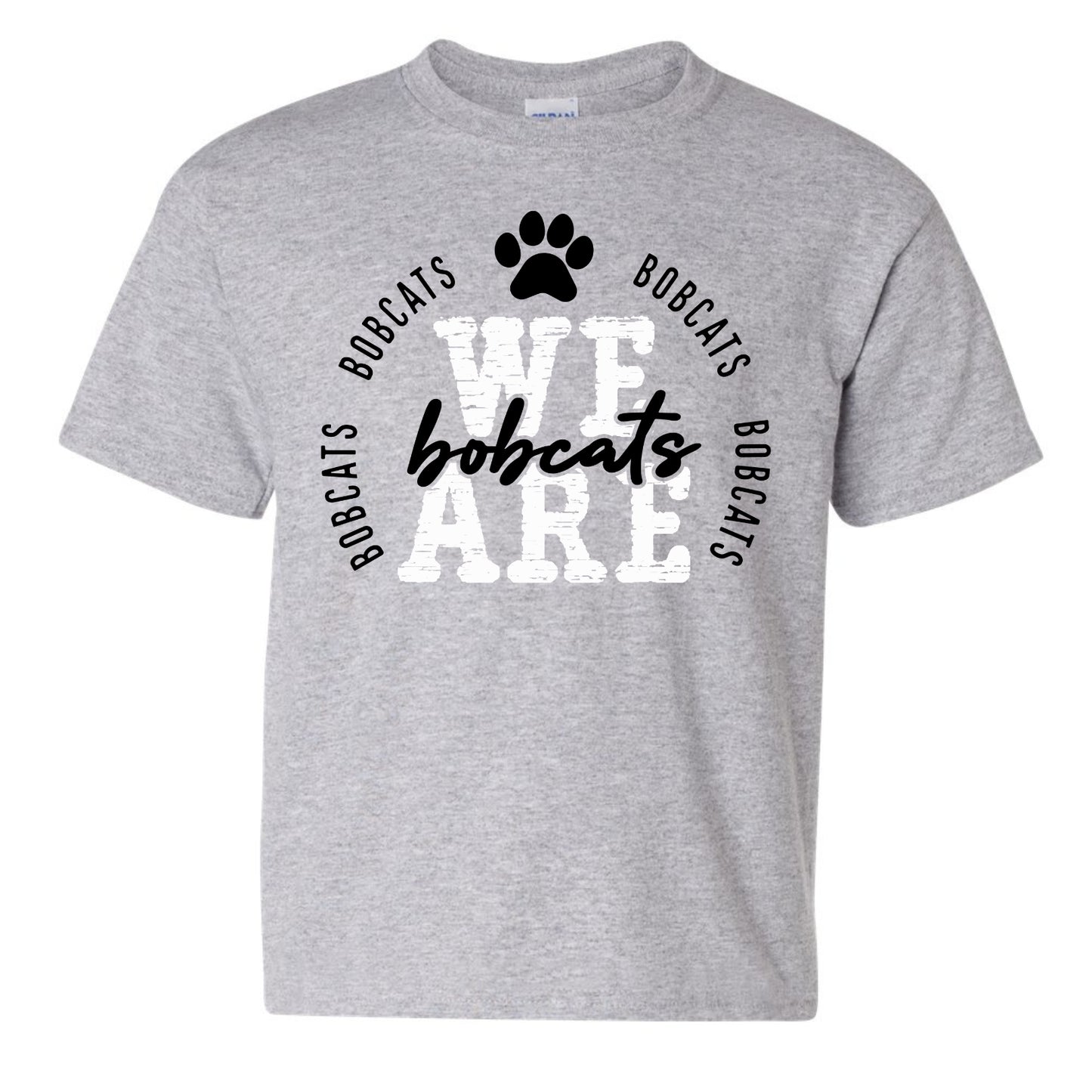 We are Bobcats Youth Tshirt White Letters