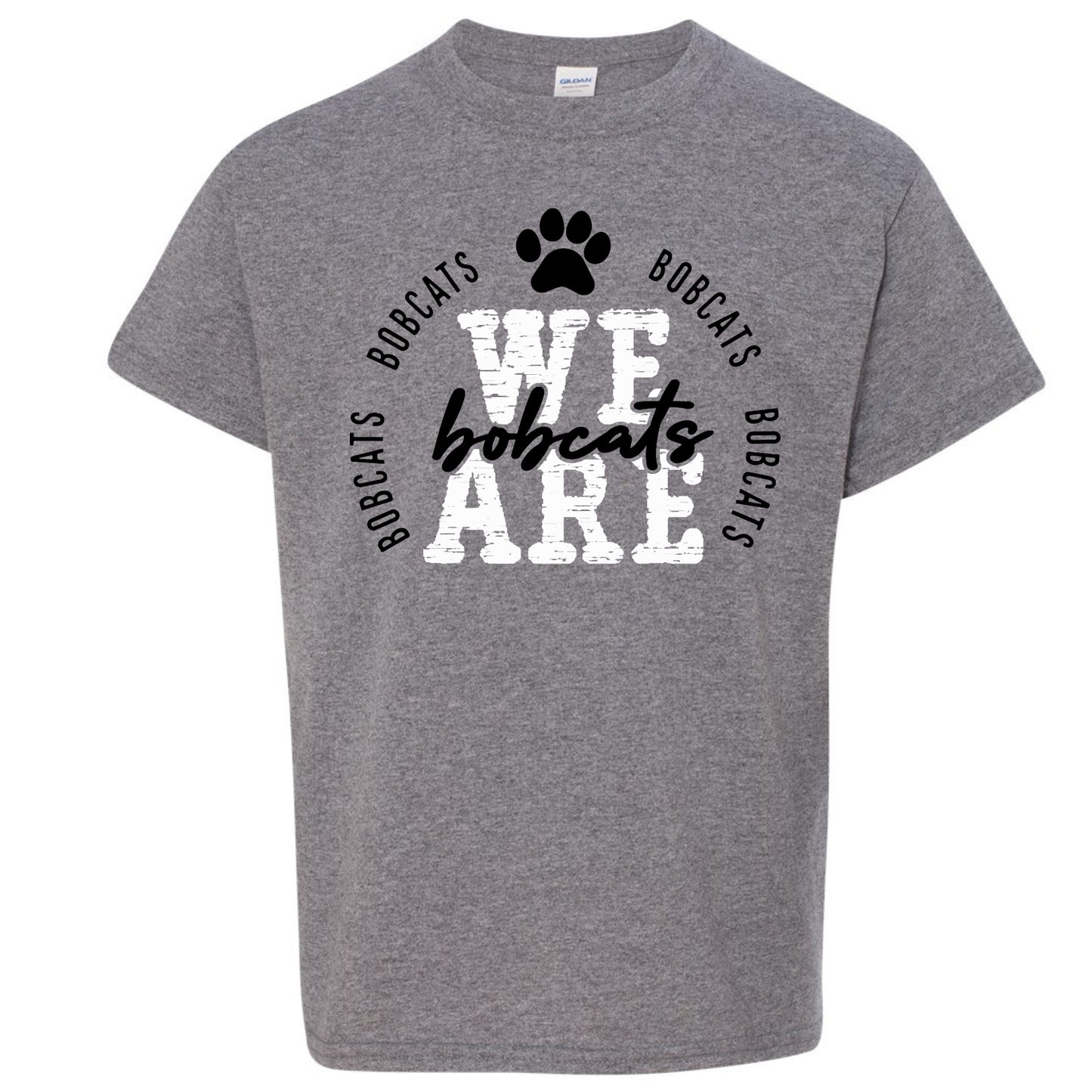 We are Bobcats Youth Tshirt White Letters