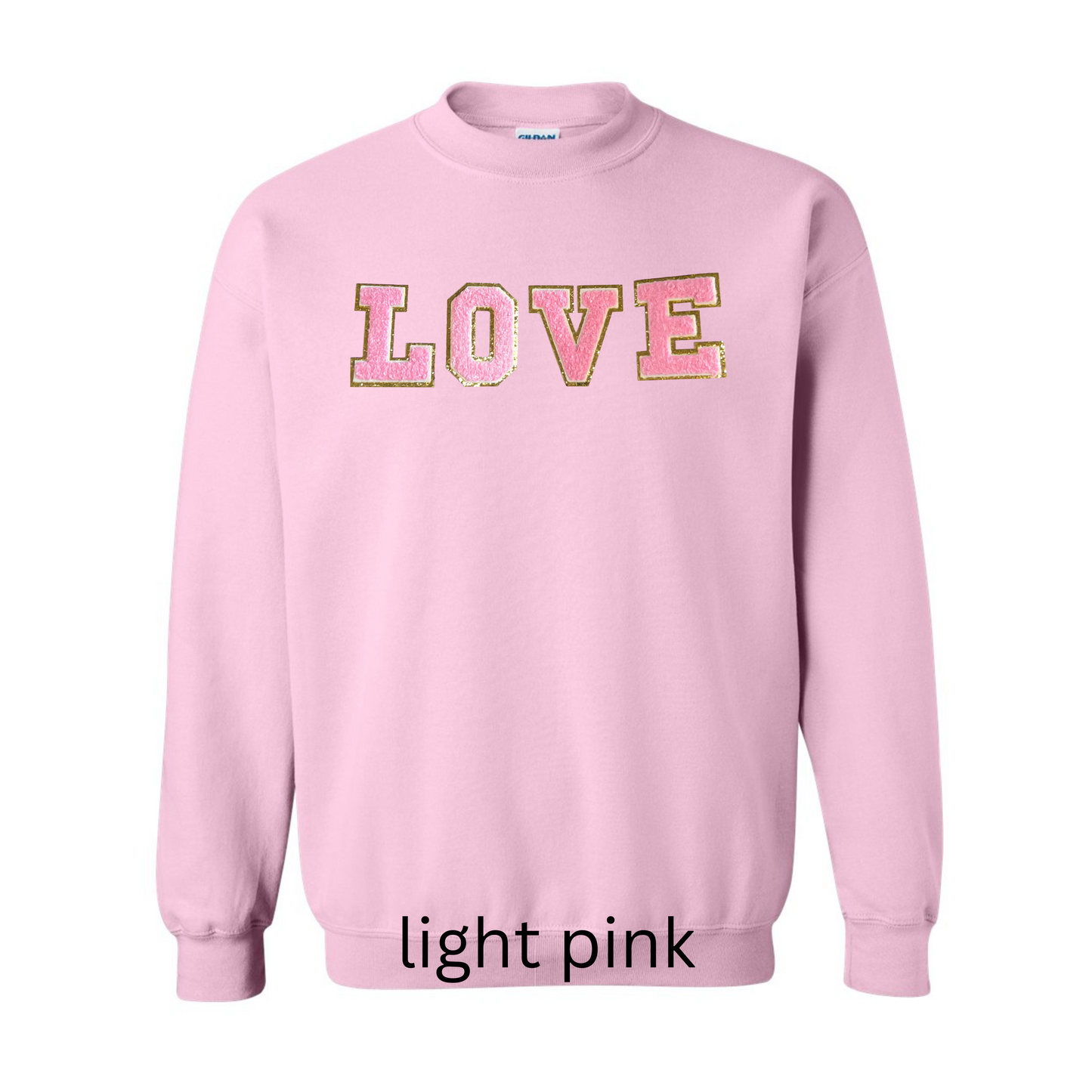 Chenille Letter Love Sweatshirt