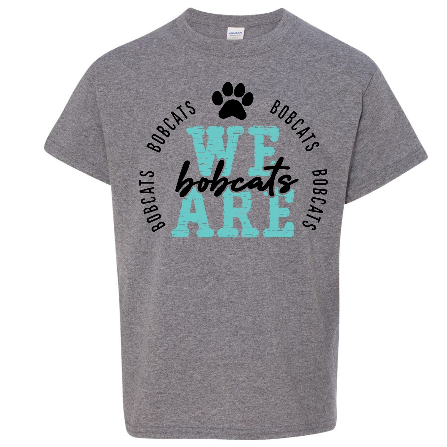 We are Bobcats Youth Tshirt White Letters (Copy)
