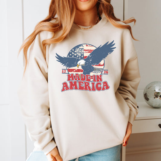 Made in America Patriotic July 4th Memorial Day Sweatshirt