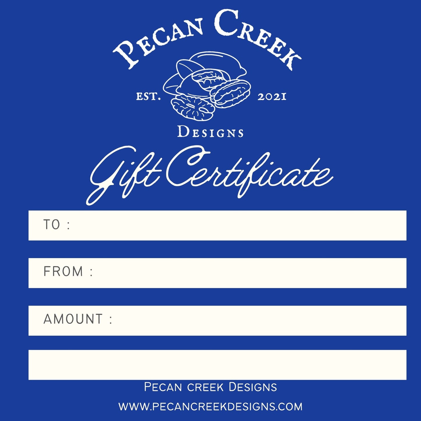 Pecan Creek Designs Gift Card
