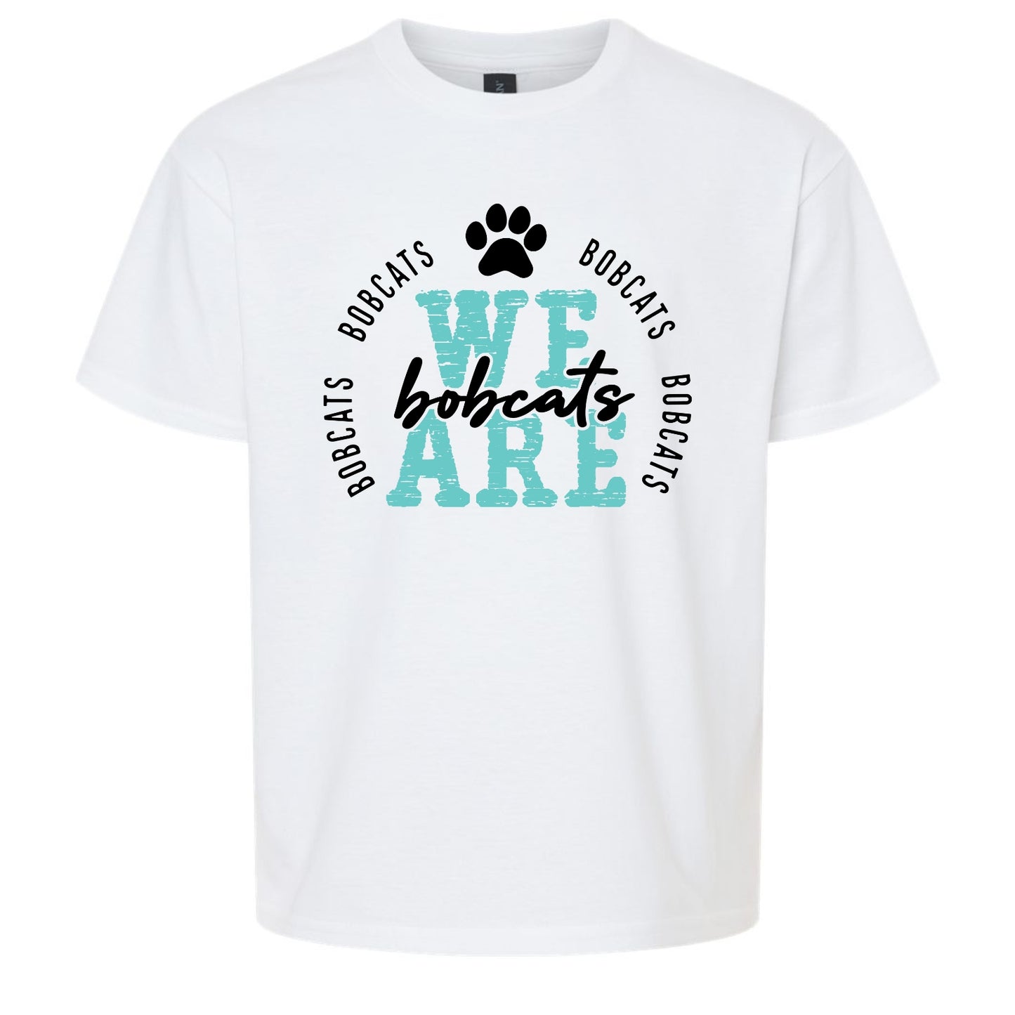 We are Bobcats Youth Tshirt White Letters (Copy)