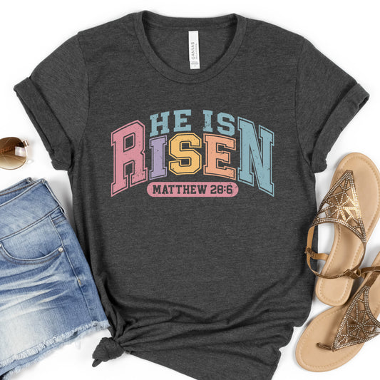 He is Risen Pastel Colored Women's Graphic Tee