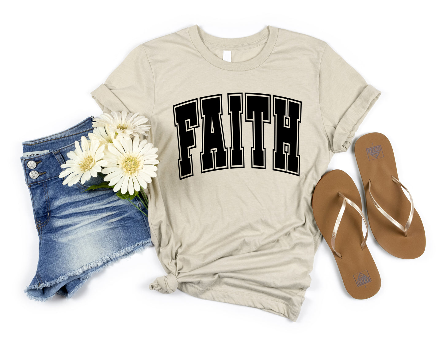 Faith in Black Print Women's Tshirt