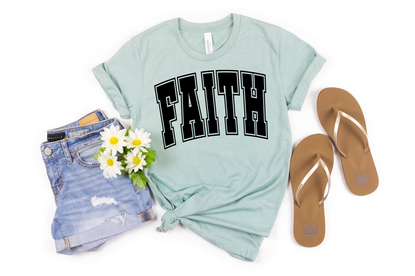 Faith in Black Print Women's Tshirt