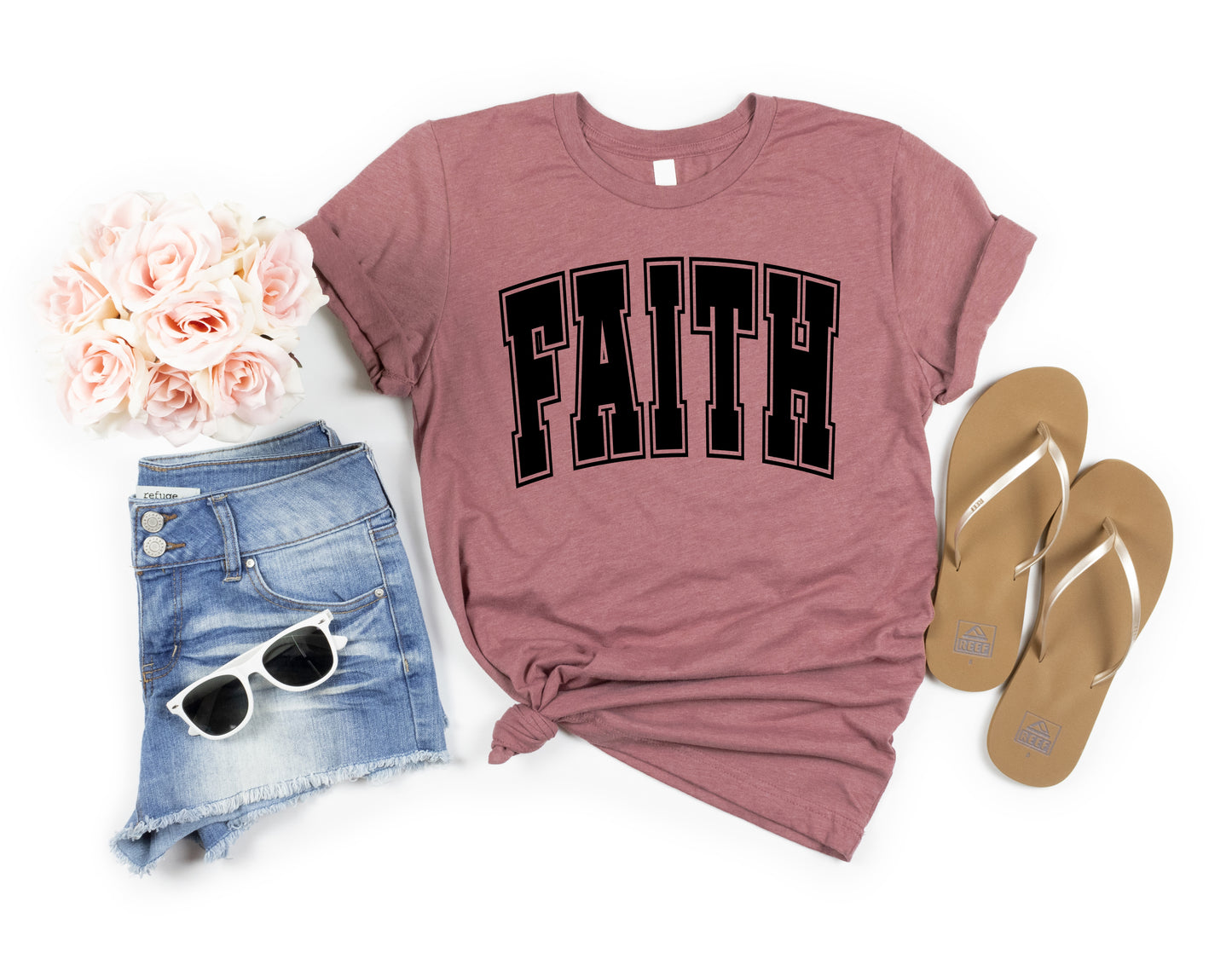 Faith in Black Print Women's Tshirt