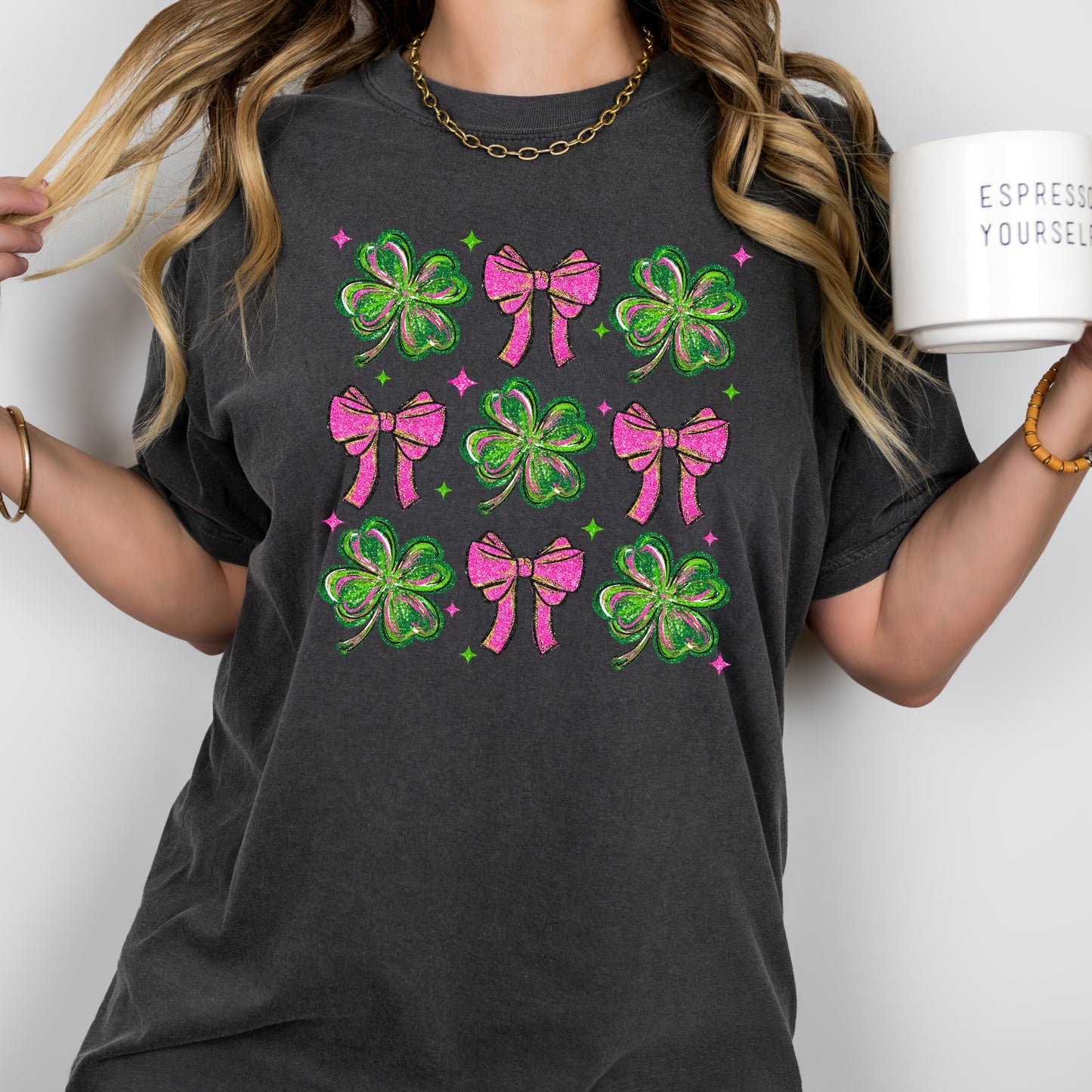 Lucky Bow and Clover Shirt