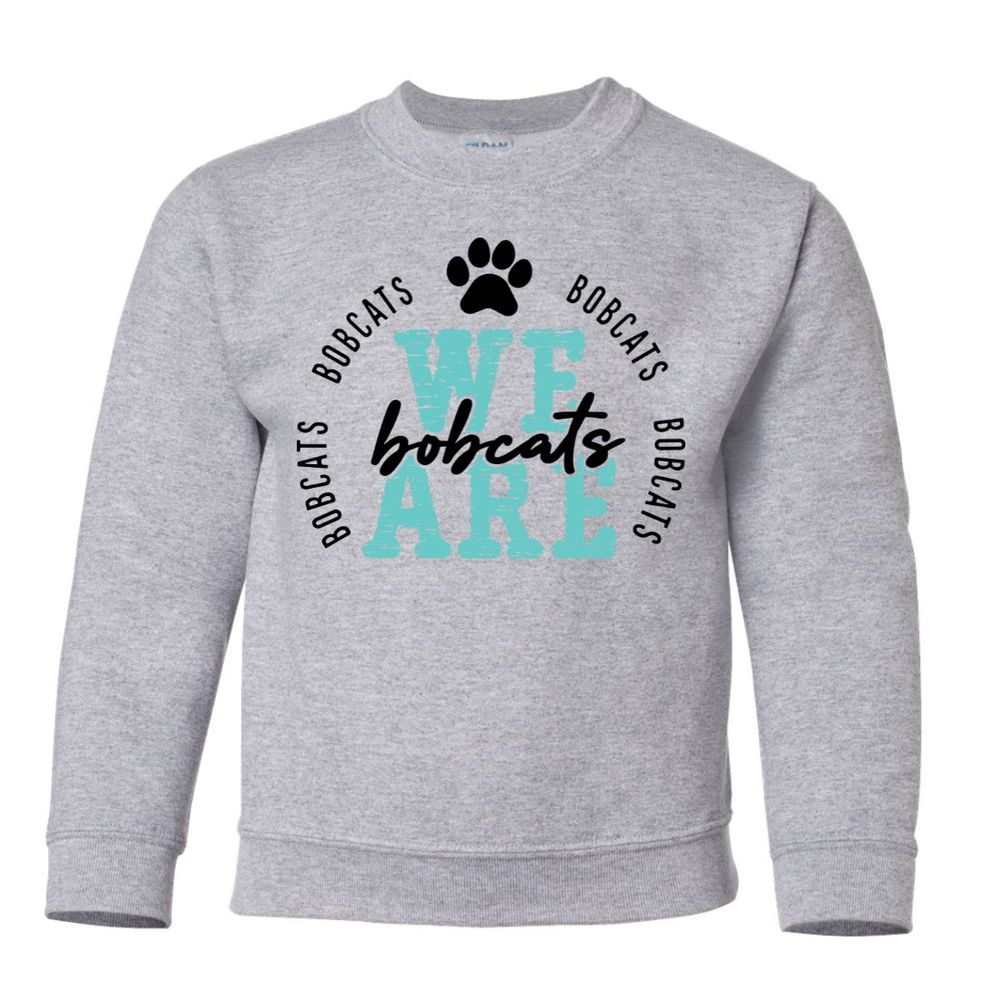 We are Bobcats Teal and Black youth Sweatshirt