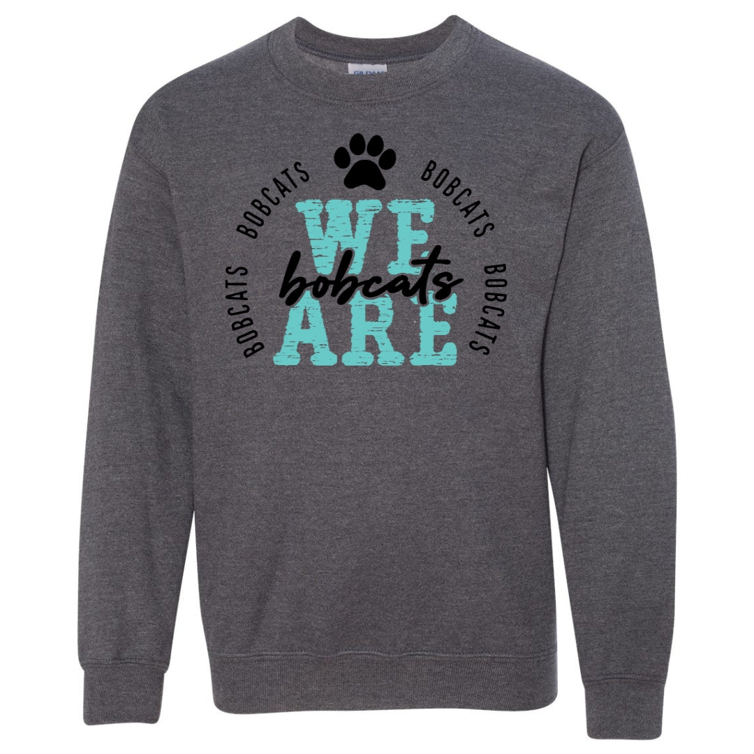 We are Bobcats Teal and Black youth Sweatshirt