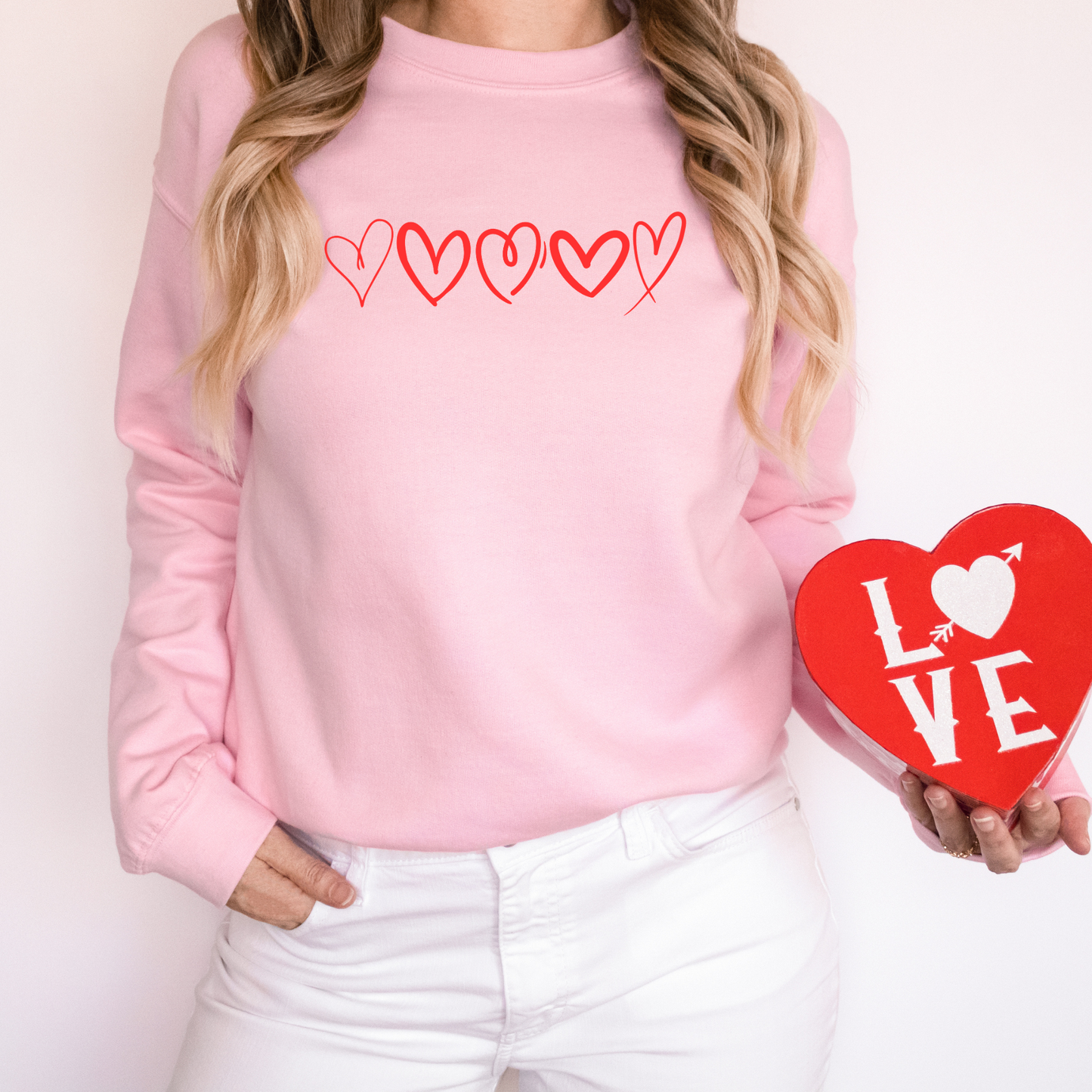 Red Hearts Sweatshirt