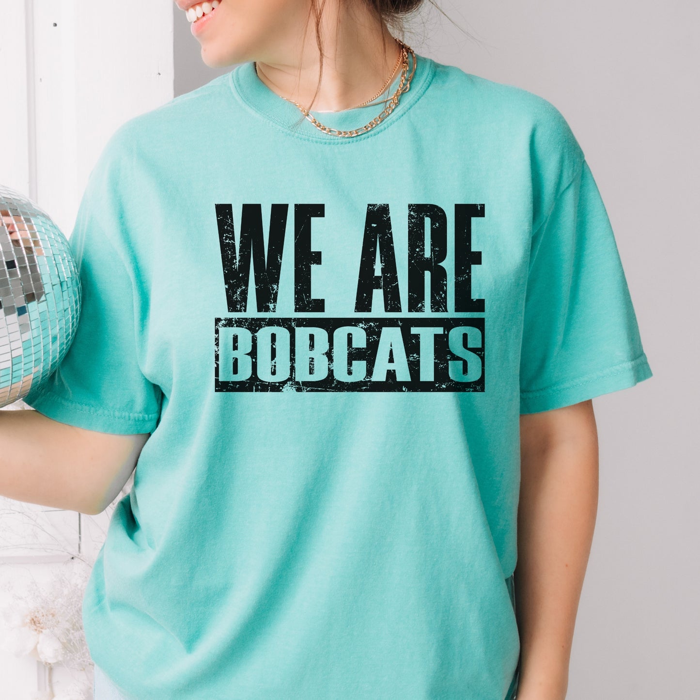 We Are Bobcats Minimalist Distressed Shirt