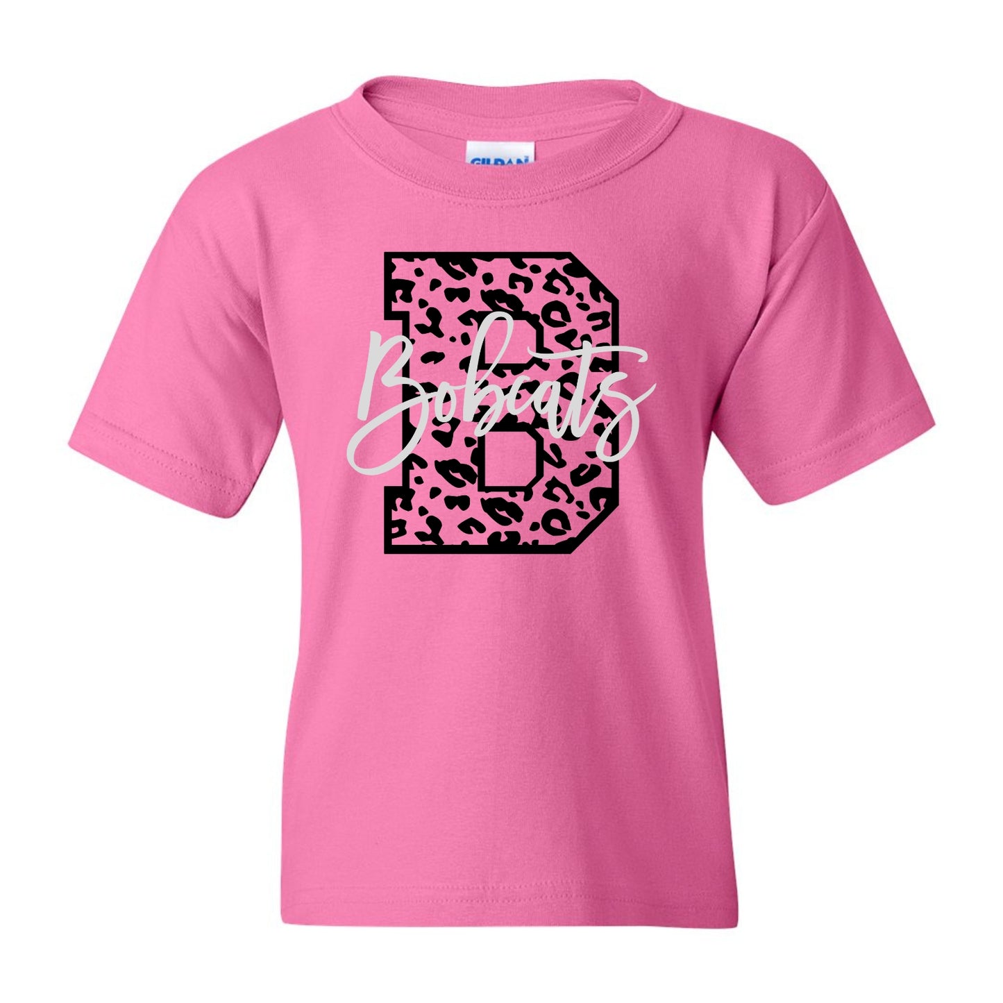 Bobcats Cheetah Print Letter B tshirt