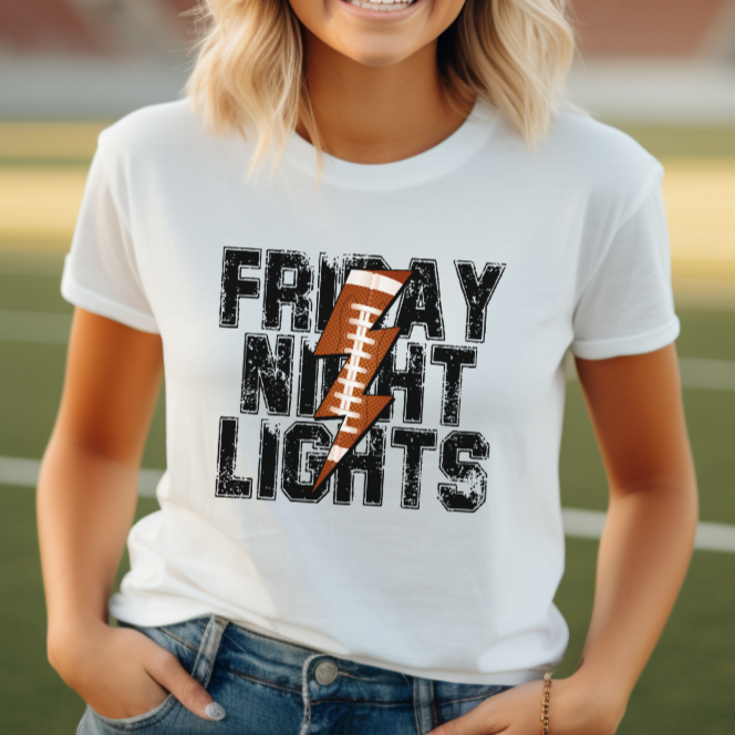 Friday Night Lights Lightning Bolt Football Tshirt