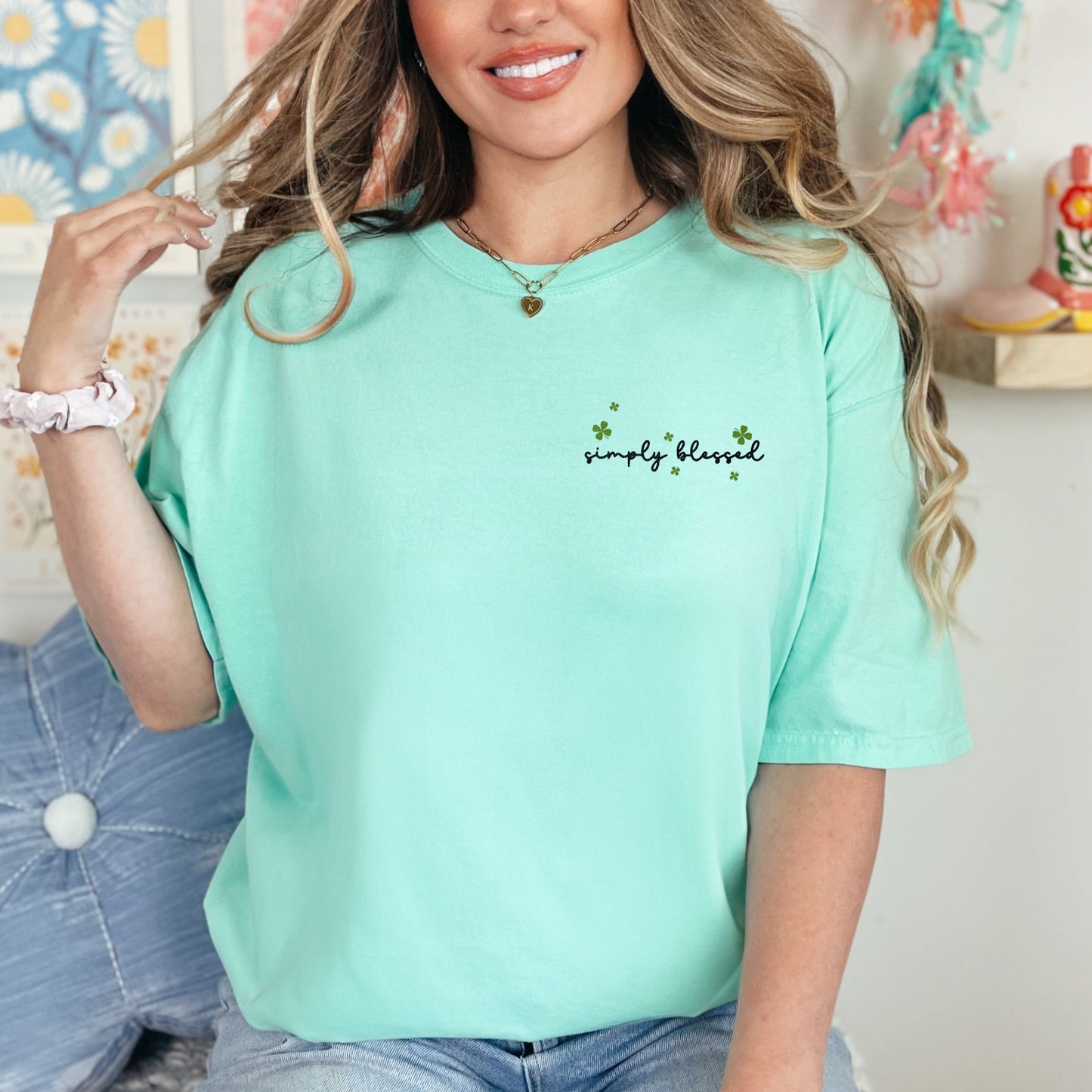Not Lucky, Simply Blessed Tshirt St. Patrick's Day Shirt