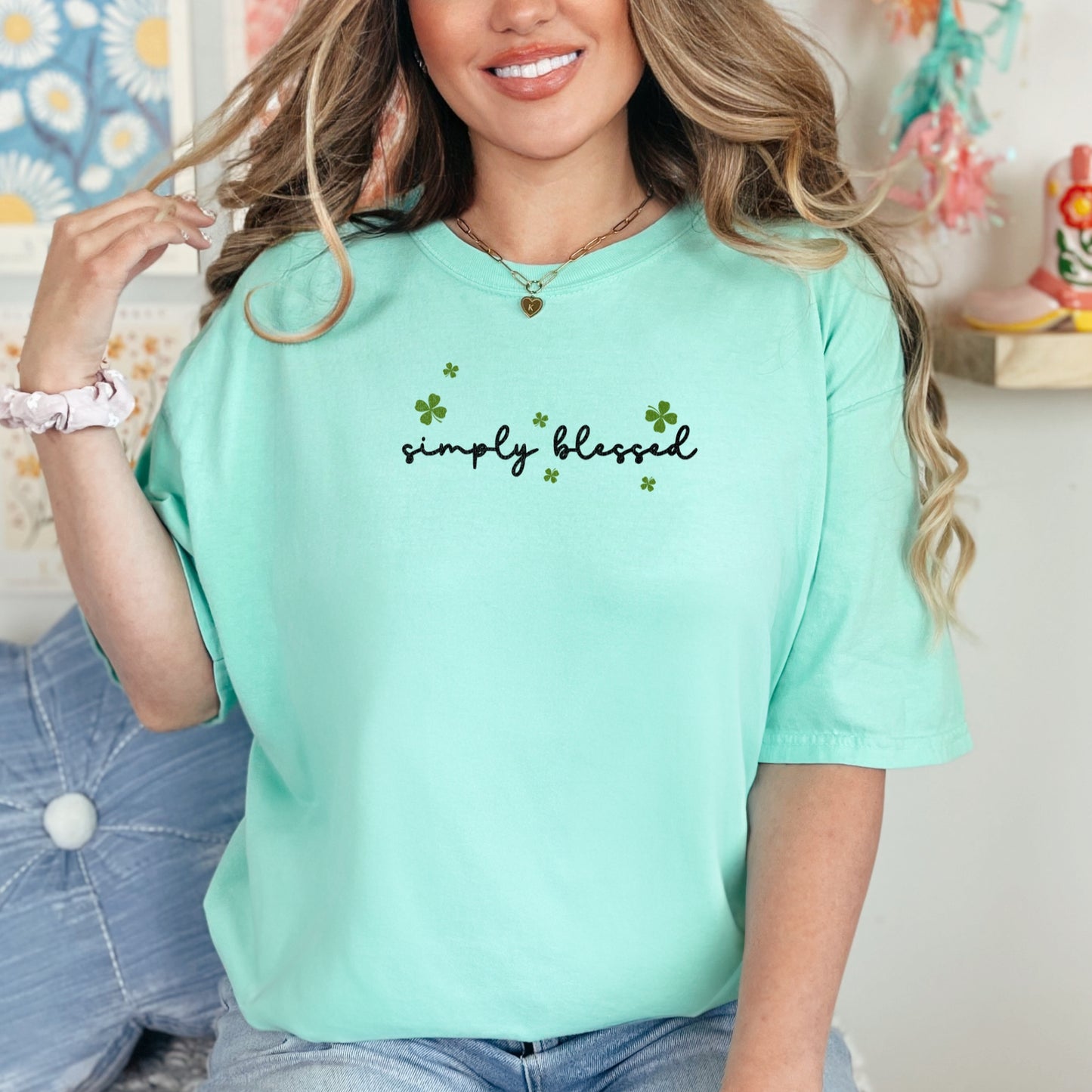 Simply Blessed Tshirt St. Patrick's Day Shirt