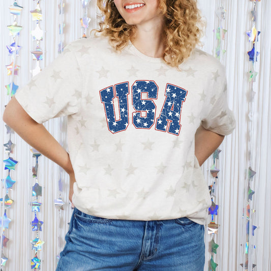 USA Star United States July 4th Patriotic Star Tshirt