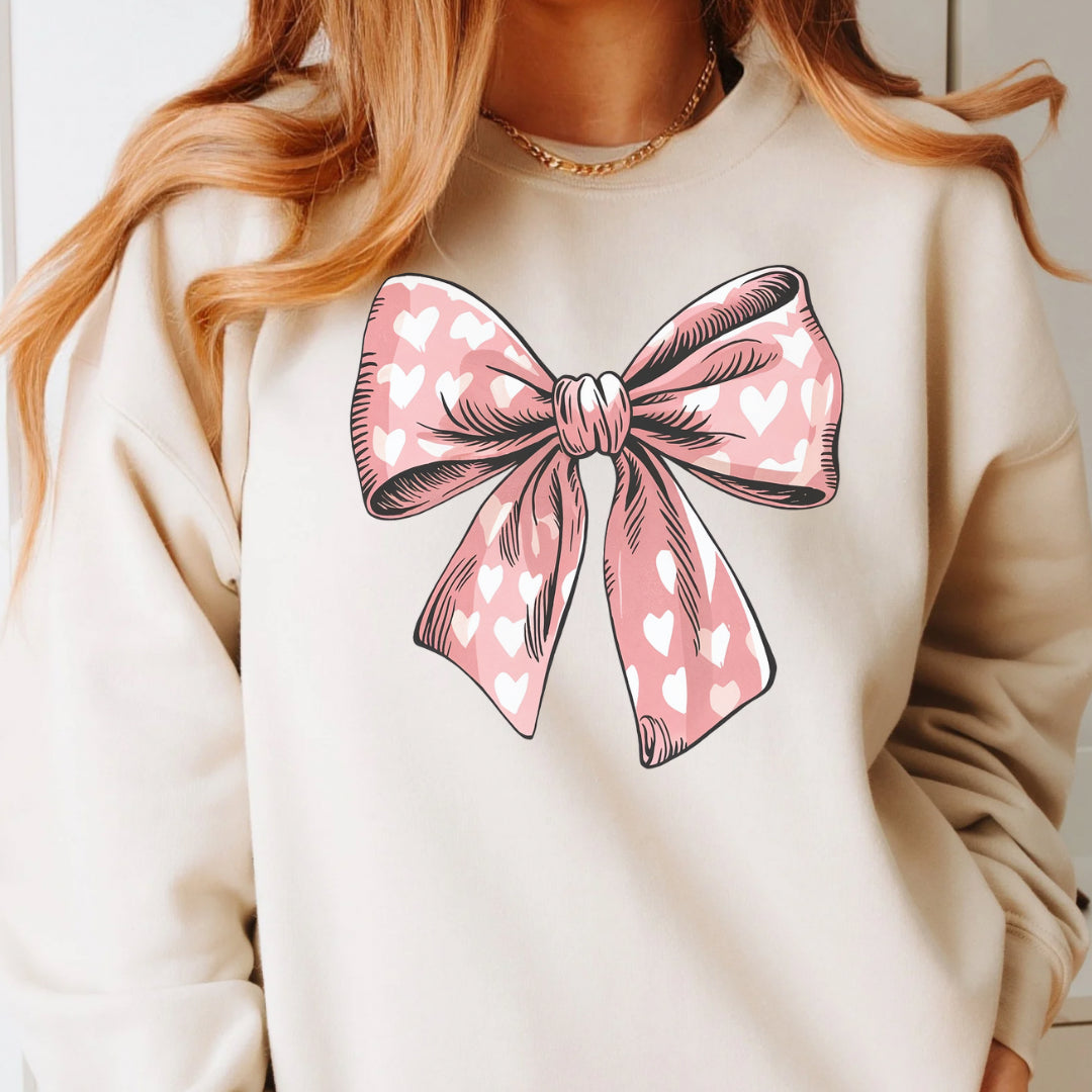 Pink heart coquette sweatshirt