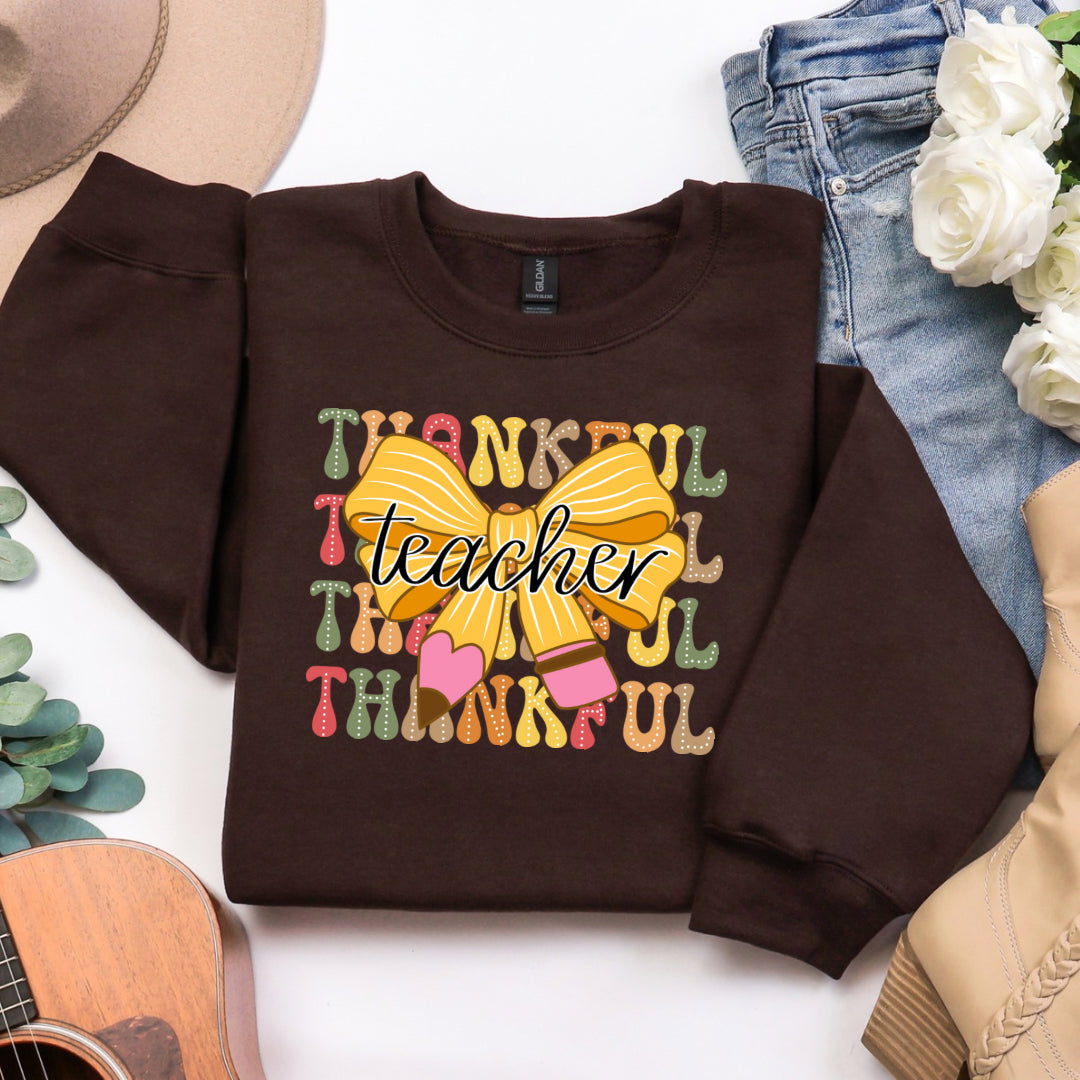 Thankful teacher pencil sweatshirt