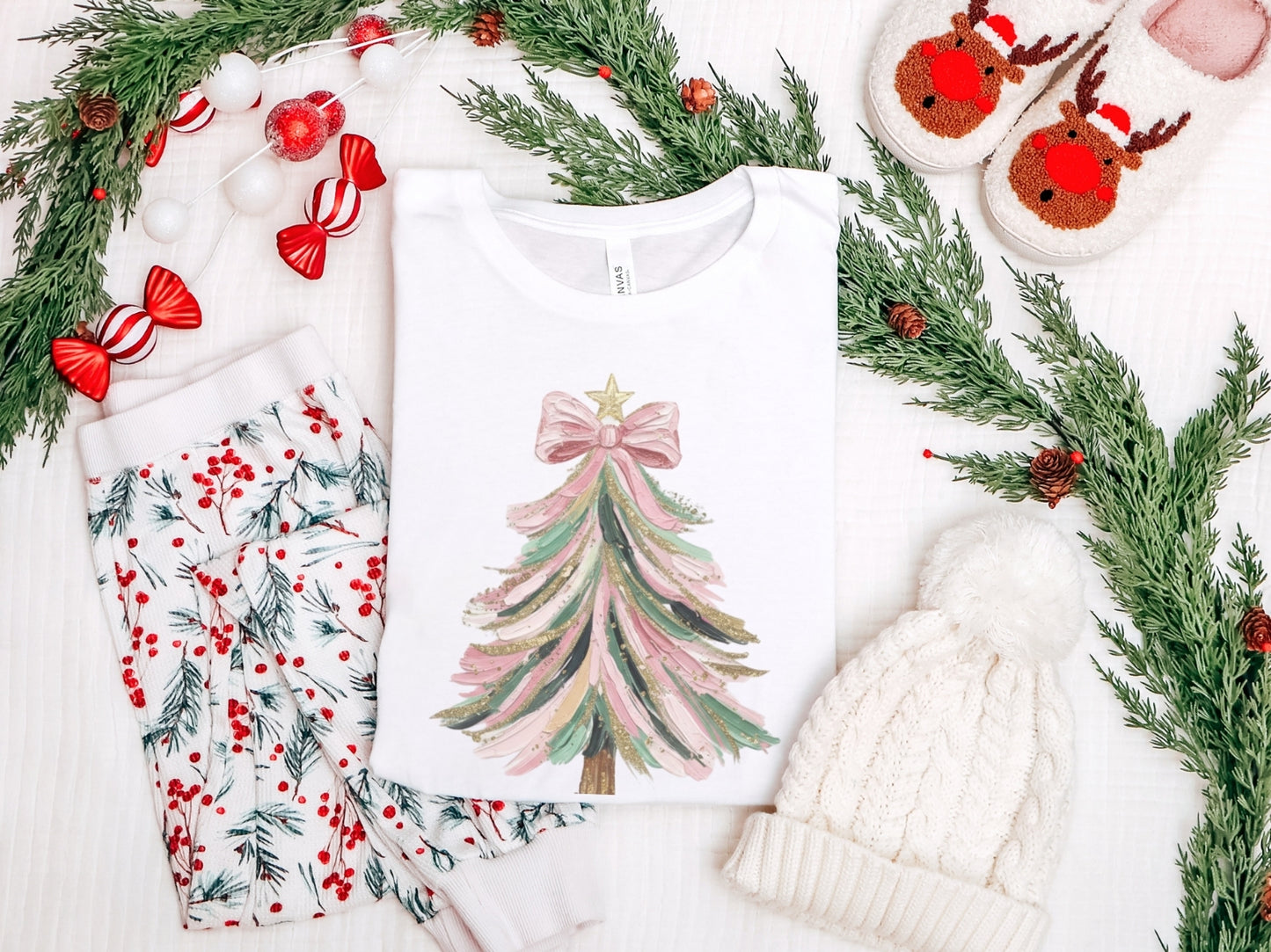 Coquette Christmas Tree Tee