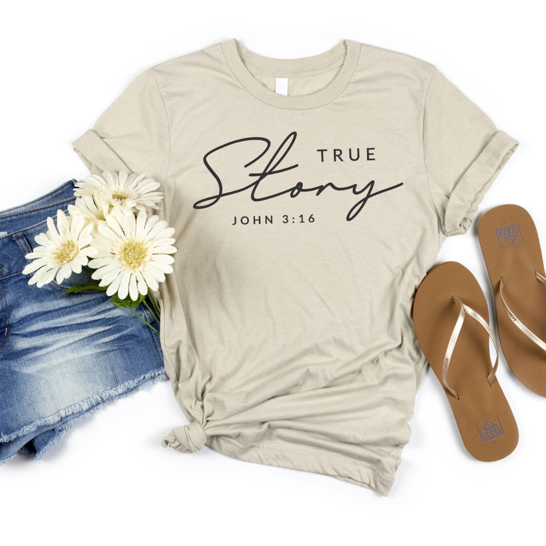 true story john 3:16 Women's Easter Graphic Tee