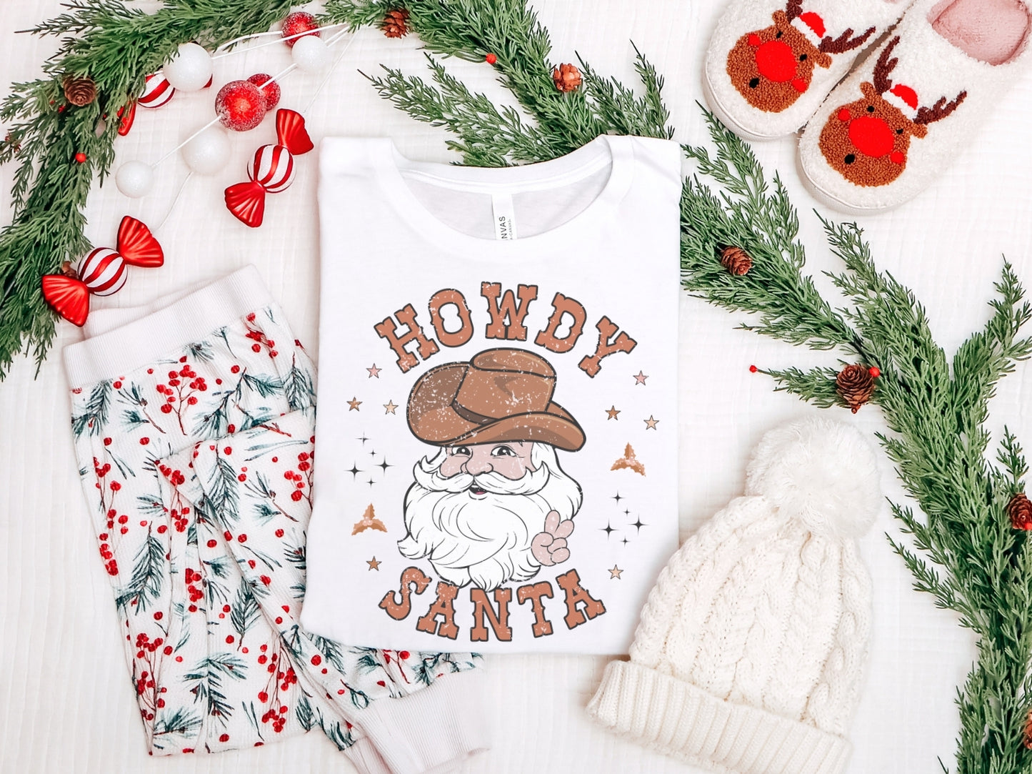 Howdy Santa Western Tee