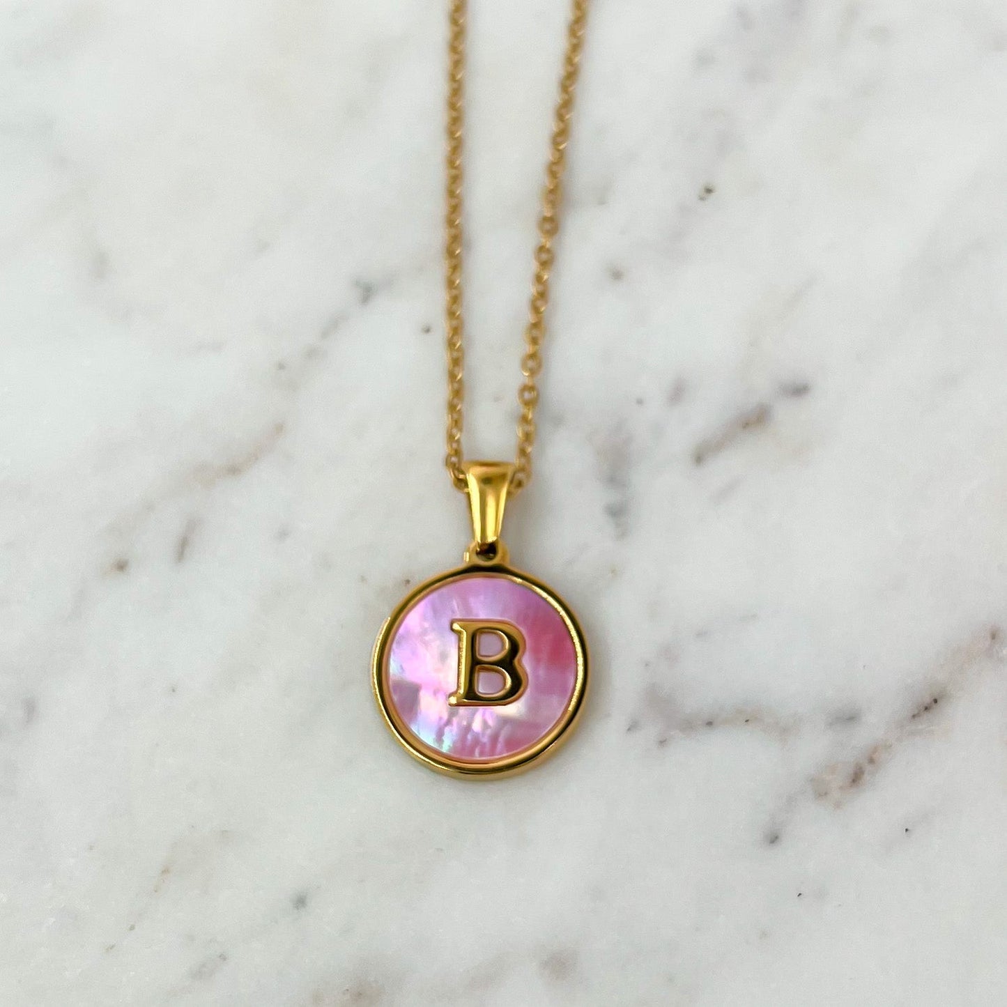 *Gold Coated Titanium Steel Letter Necklaces *