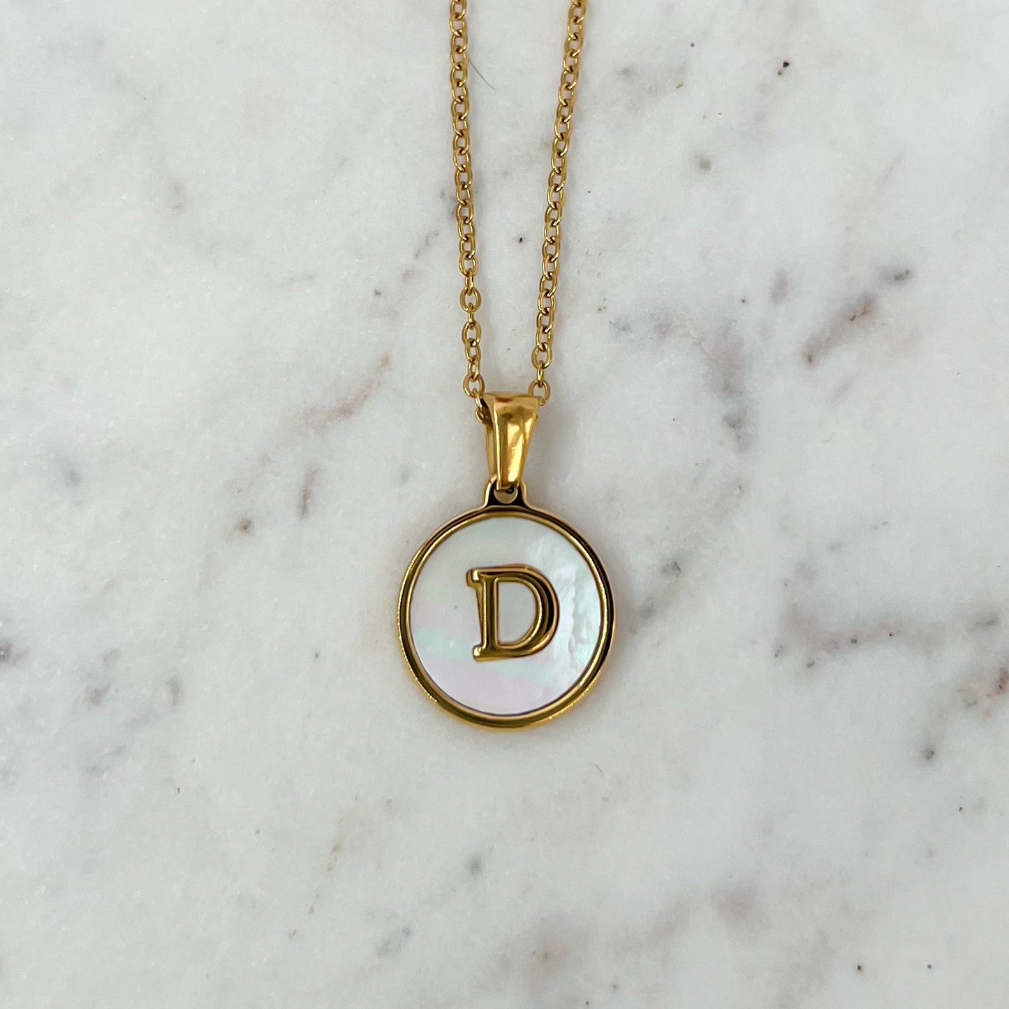 *Gold Coated Titanium Steel Letter Necklaces *