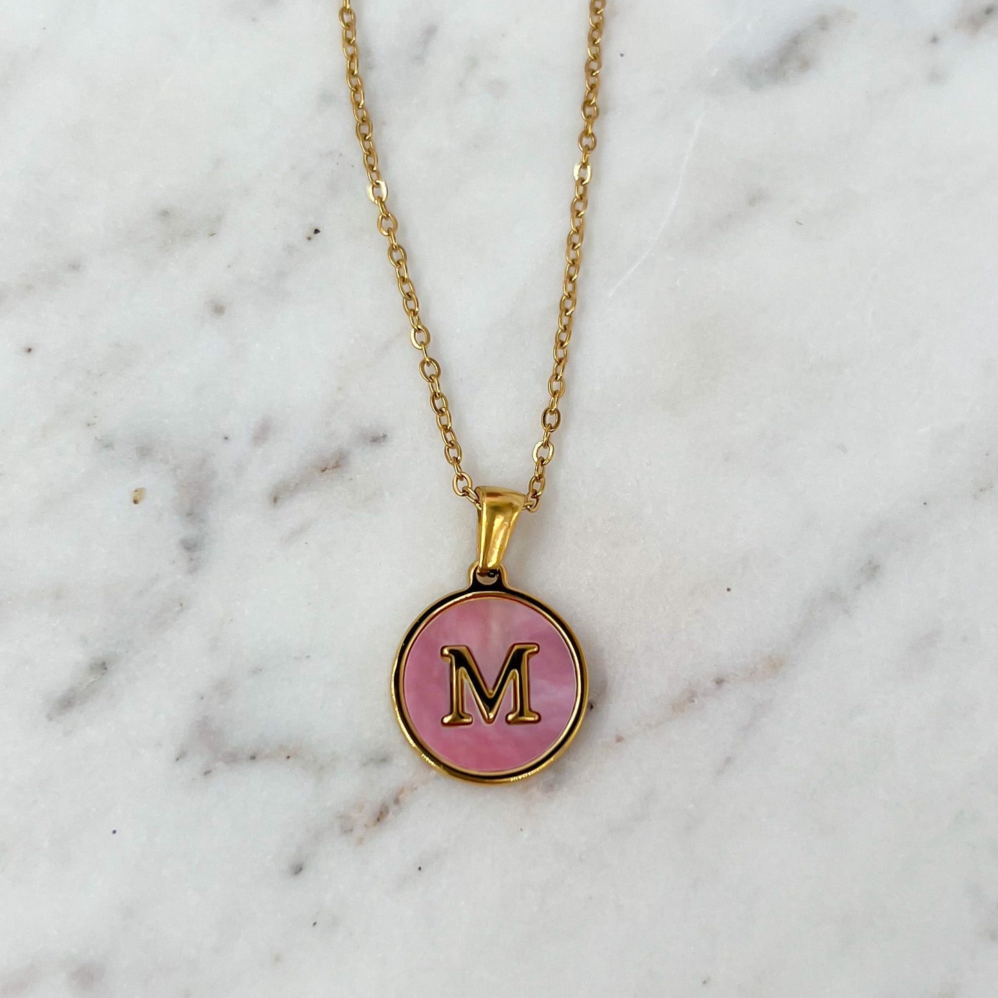 *Gold Coated Titanium Steel Letter Necklaces *
