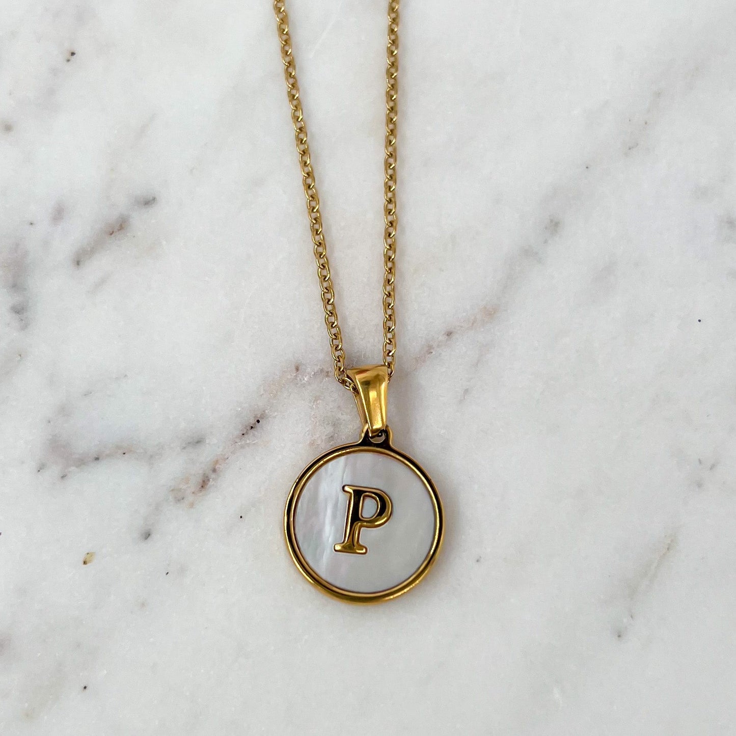 *Gold Coated Titanium Steel Letter Necklaces *