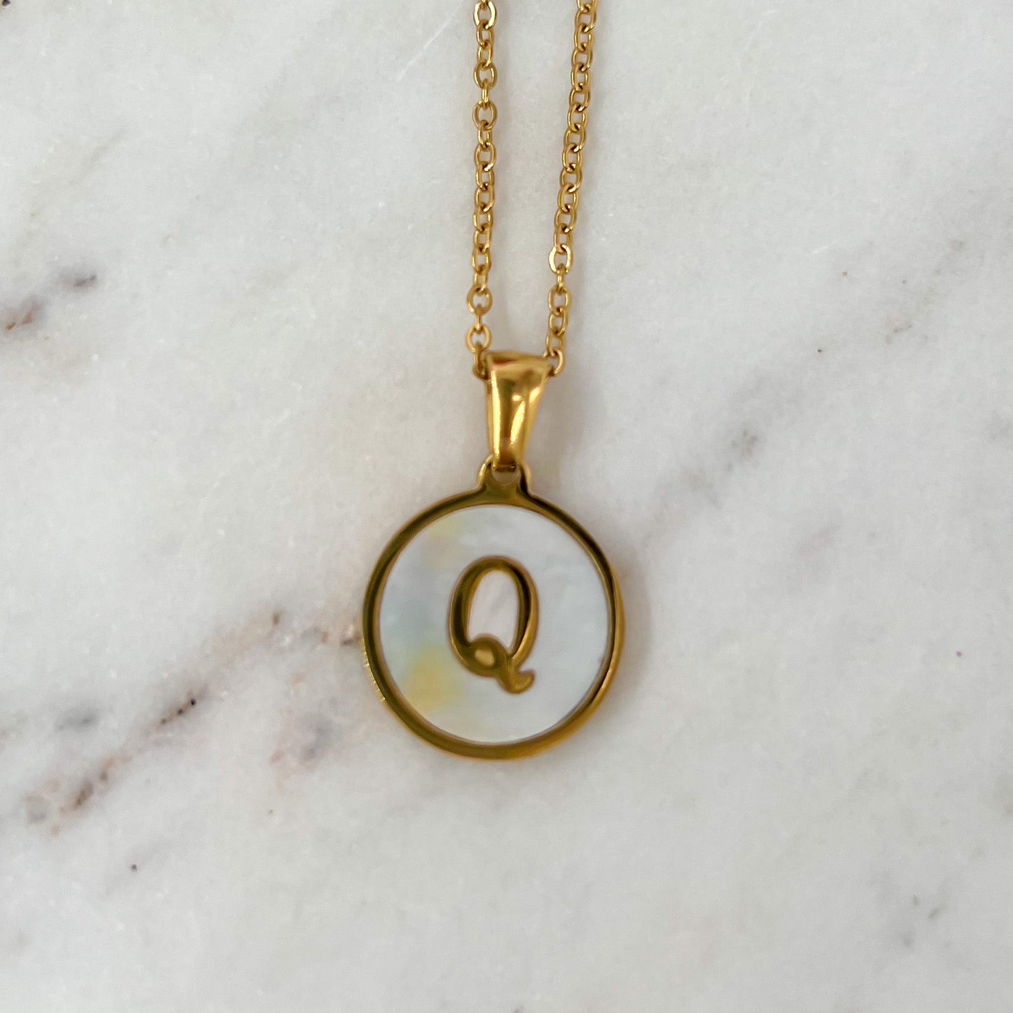 *Gold Coated Titanium Steel Letter Necklaces *