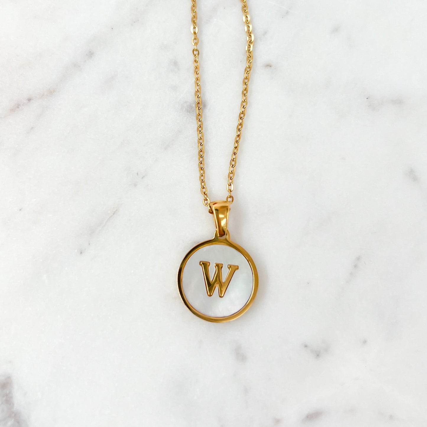 *Gold Coated Titanium Steel Letter Necklaces *
